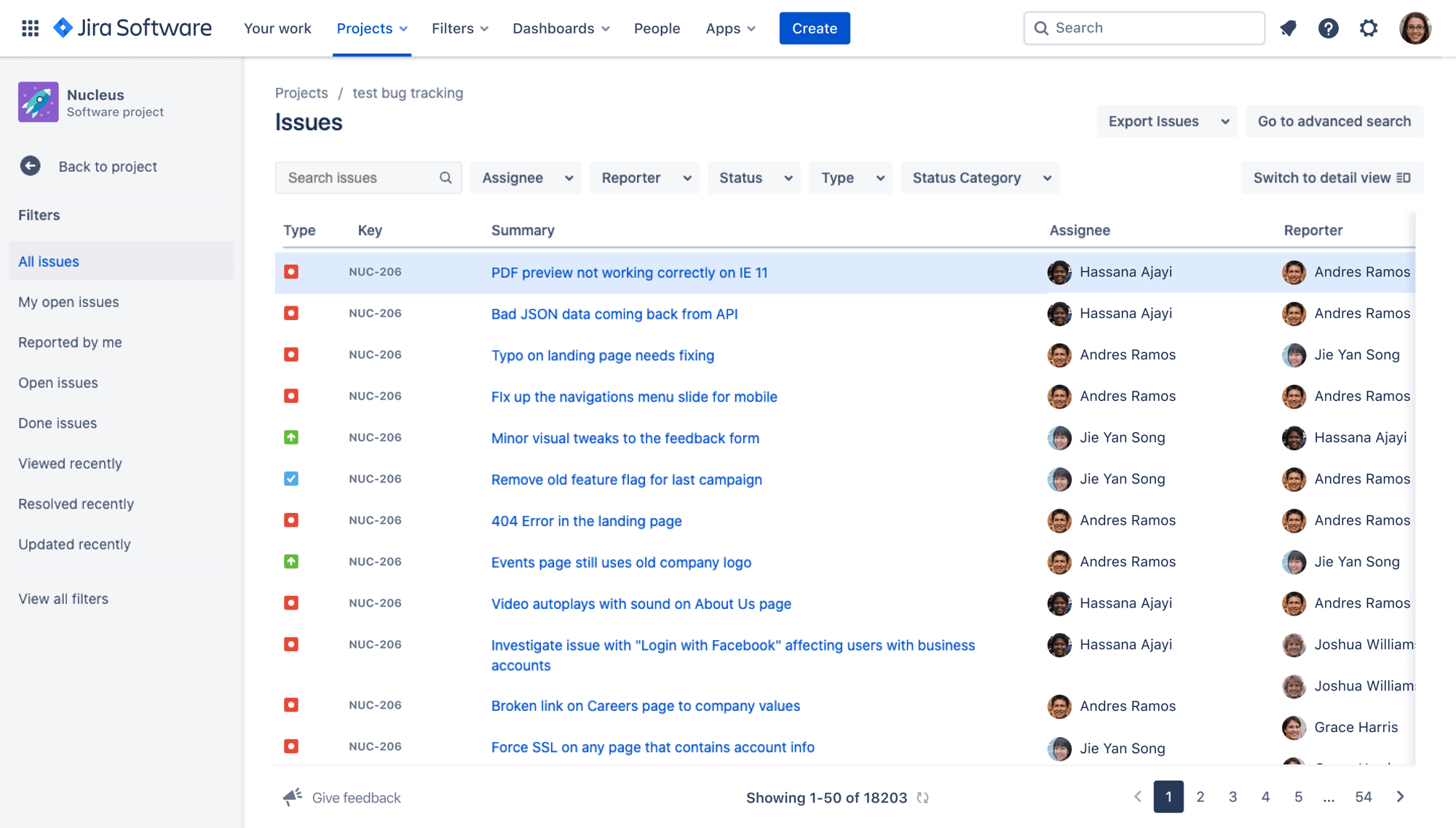 JSW-BUG-TRACKING